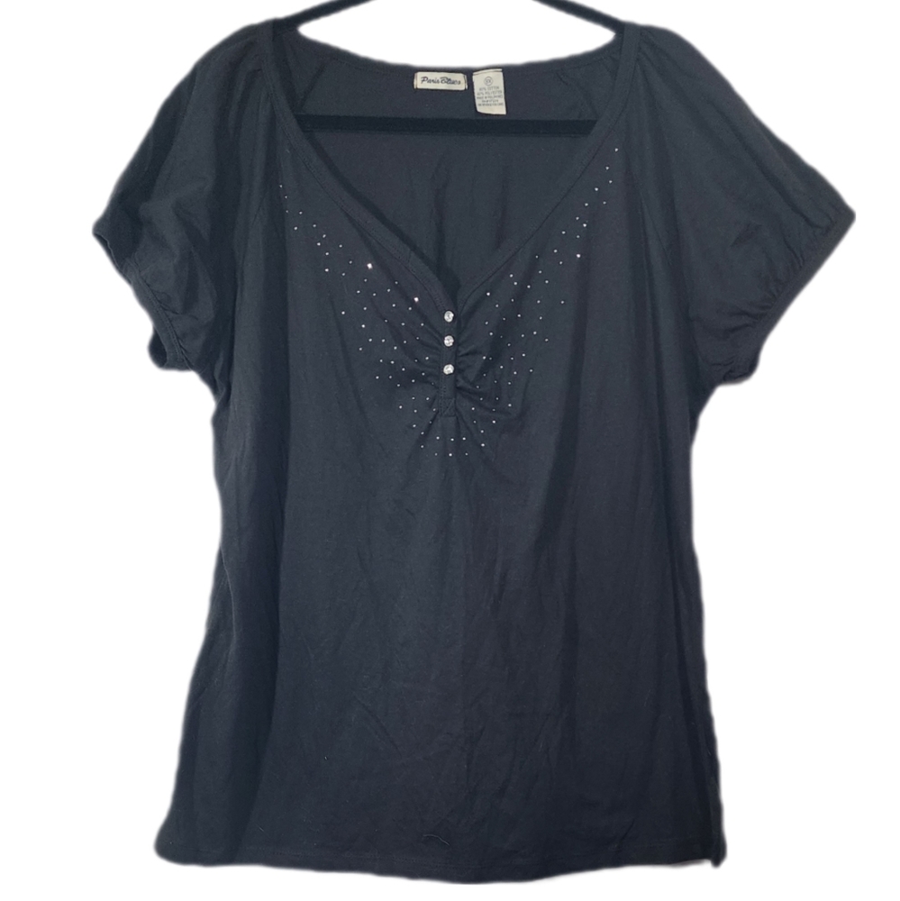 Paris Blues black short sleeve T shirt